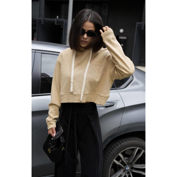 Худи с камушками Miu Miu