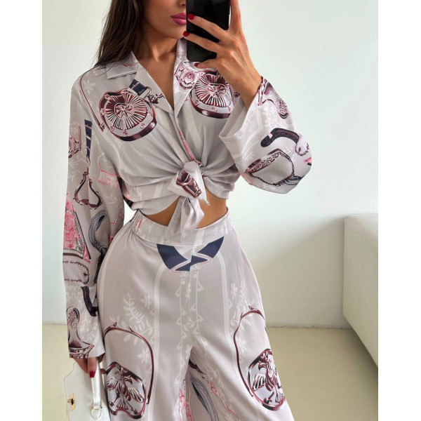 Костюм в пижамном стиле Hermes 