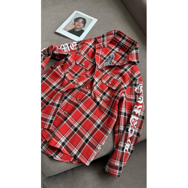 Рубашка женская в клетку Chrome Hearts