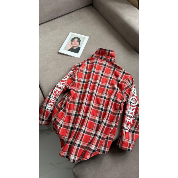 Рубашка женская в клетку Chrome Hearts