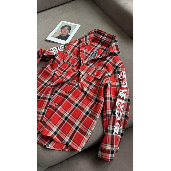 Рубашка женская в клетку Chrome Hearts