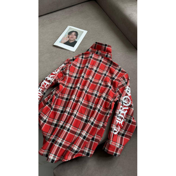 Рубашка женская в клетку Chrome Hearts
