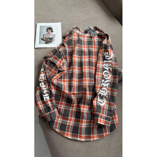 Рубашка женская в клетку Chrome Hearts