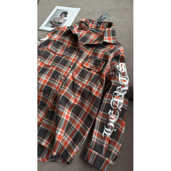 Рубашка женская в клетку Chrome Hearts