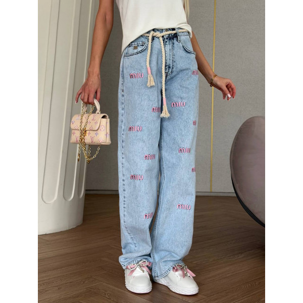 Прямые  джинсы Miu Miu